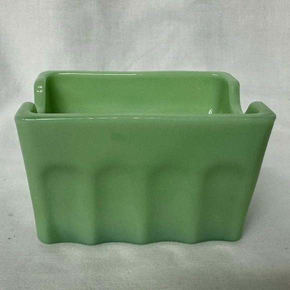 Vintage Style Tablecraft Jadeite Glass Collection Sugar Packet Holder - Picture 6 of 6